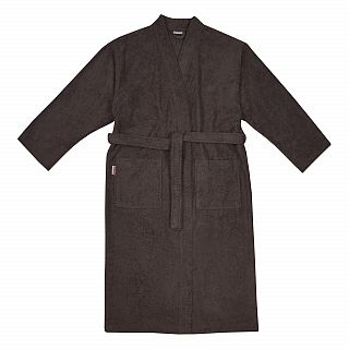 Da./He. Bademantel Kimono coffee Gre S-L