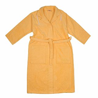 Damen Bademantel Stehkragen apricot Gre S-L