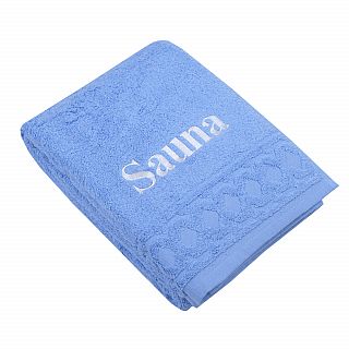 Jacquard R azur Saunatuch 70x200 cm bestickt