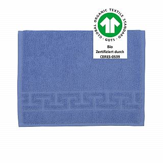 Jacquard M GOTS ciel Gstetuch 30x50 cm