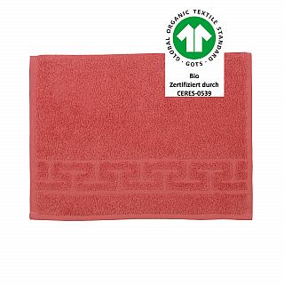 Jacquard M GOTS blutorange Gstetuch 30x50 cm