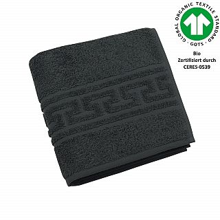 Jacquard M GOTS graphit Handtuch 50x100 cm