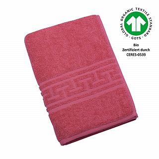 Jacquard M GOTS preiselbeere Duschtuch 70x140 cm